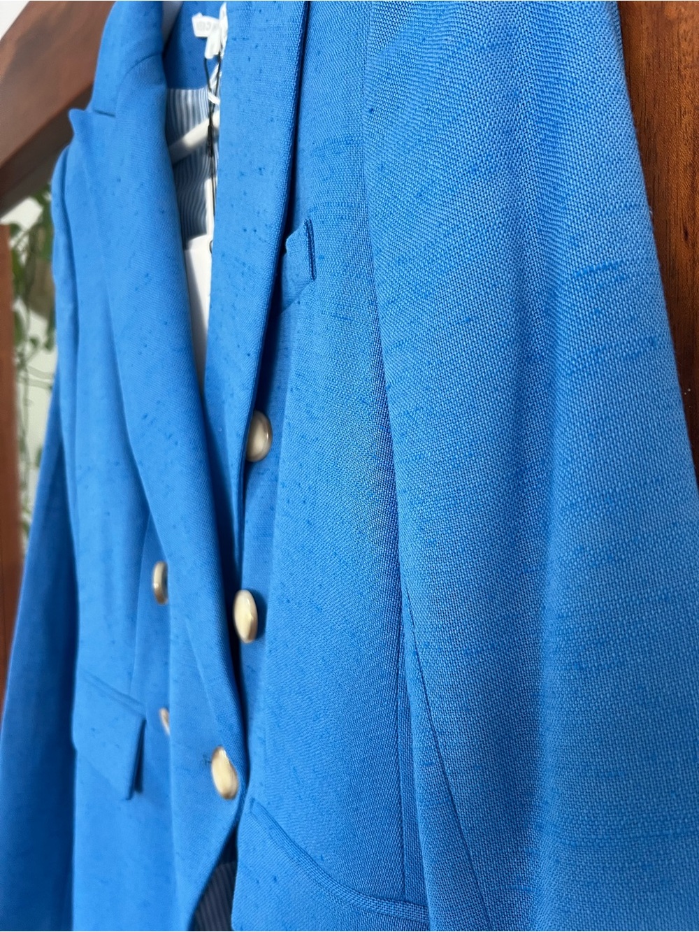 Veronica Beard Azure Blue Miller Dickey Double-Breasted blazer - Picture 8 of 14